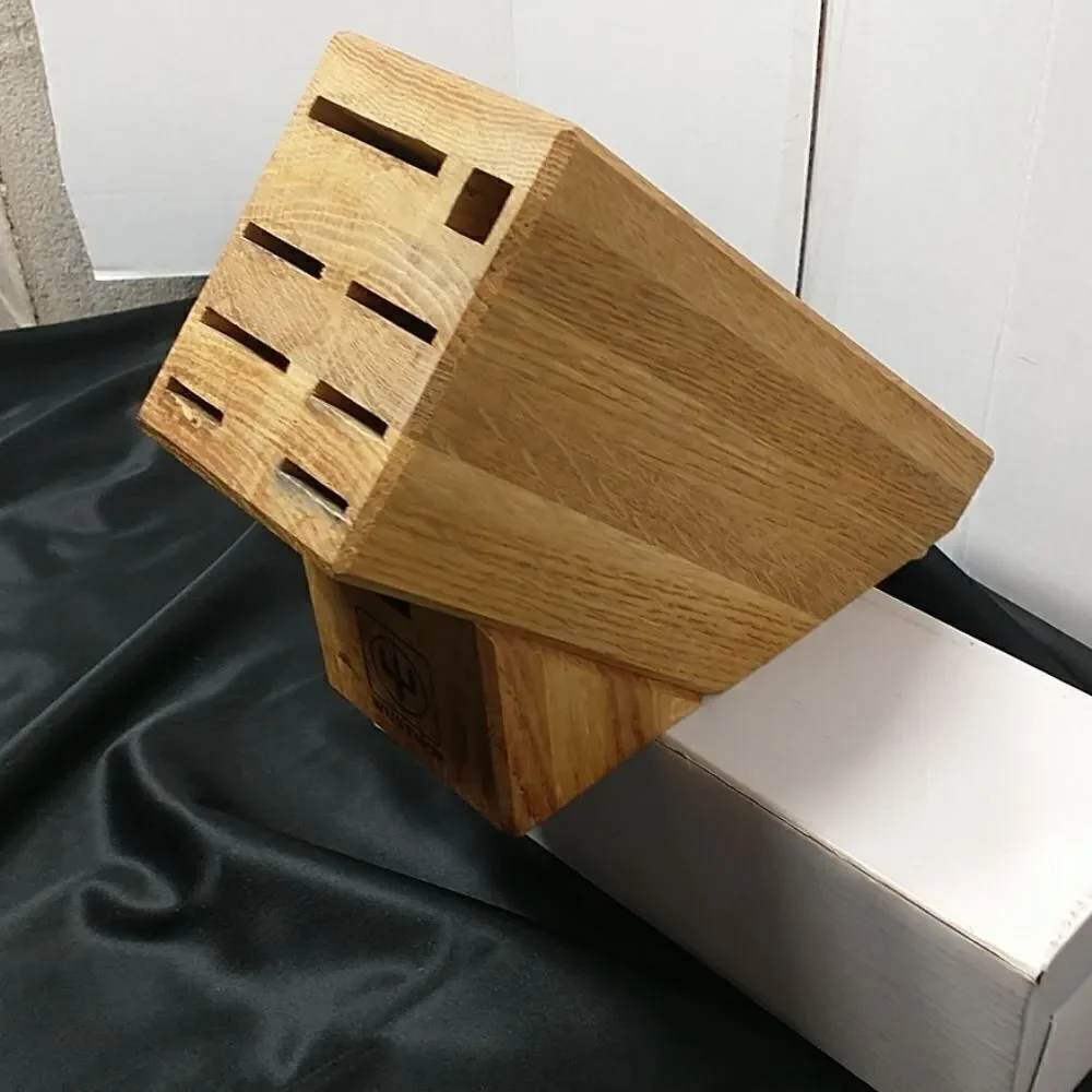 Wusthof Knife Storage Block 9 Slot Natural Finish Solid Wood